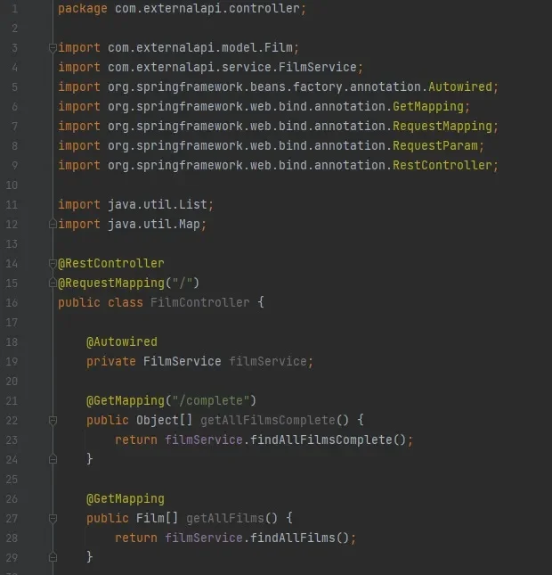 FilmController class