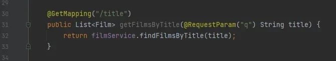 getFilmsByTitle method