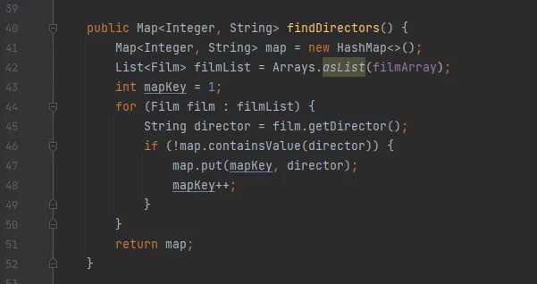 findDirectors method
