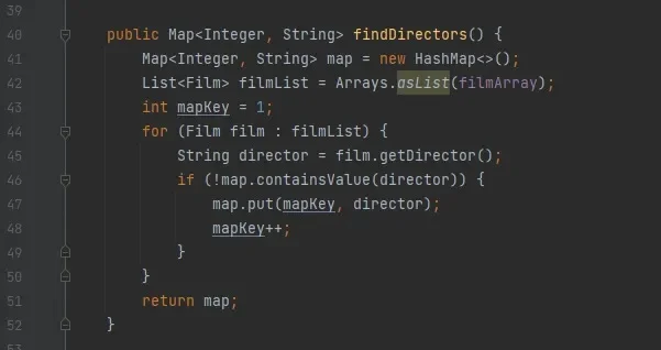 findDirectors method