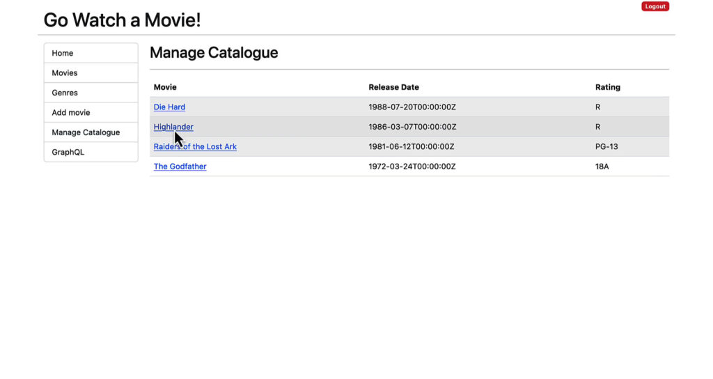 Manage Catalogue